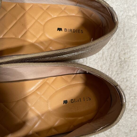 Birdies The Swift Loafer Sneakers Gold Metallic Sporty Prep Comfort Wedge 11 - Picture 3 of 8